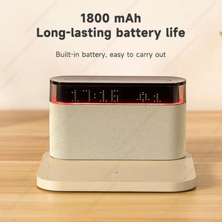 4 IN 1 Desk Music Night Light Alarm Clock Wireless Speaker Fast Wireless Charger Pad for iPhone14 13 12 11 Pro Max X Samsung S23