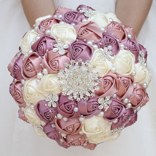Buy 21cm-nude-pink Rhinestone Bridal Bouquets