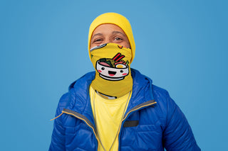Neck Gaiter/Balaclava/Magic Scarf Headband & Face Mask (Ramen Bowl)