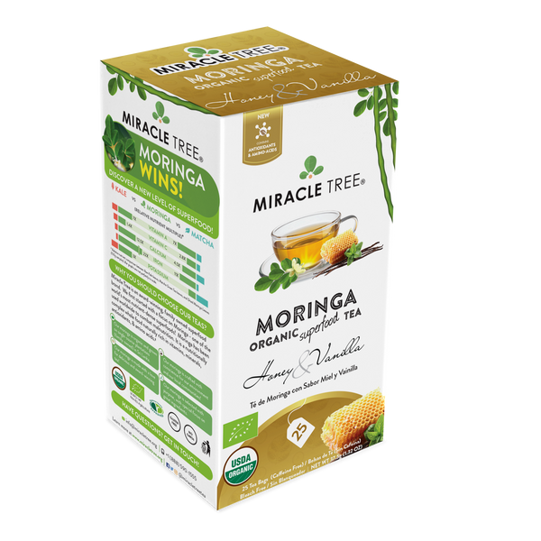 Miracle Tree's Organic Moringa Tea, Honey & Vanilla