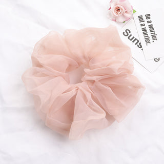Buy korean-pink Big Size Organza Hair Scrunchies