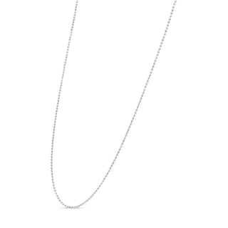 .925 Sterling Silver 0.7mm Slim and Dainty Unisex 18" Inch Ball Bead Chain Necklace
