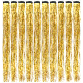 Buy t1b-27 10Pack Sparkle Tinsel Clip on in Hair Extensions