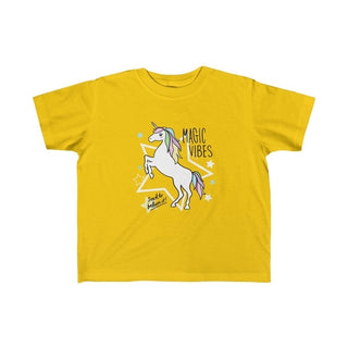 Buy yellow Magic Vibes Unicorn Kid Girls Tee