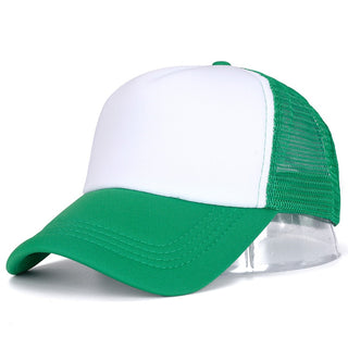 Buy green-white 1 PCS Unisex Cap Casual Plain