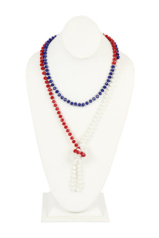 Buy usa-3 8mm Longline Hand Knotted Necklace
