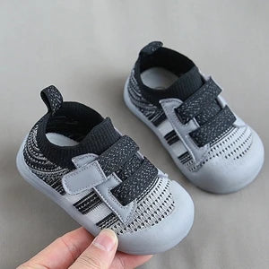Buy gray 11.5-14.5cm Baby First Walkers for Kids Girls Boys, Mesh Breathable Knitting Toddler Sneakers,Soft Infant Casual Autumn Shoes