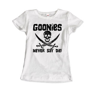 Buy white The Goonies Never Say Die Distressed Design T-Shirt