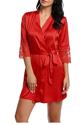 Buy as-the-photo-show7 Women&#39;s Autumn Style Sexy Lace Bathrobes