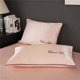 Buy yu-se TWO Side 100% Satin Silk Pillowcases Envelope Pure Silk Embroidery Pillow Case Pillowcase for Healthy Sleep Multicolor 48x74cm