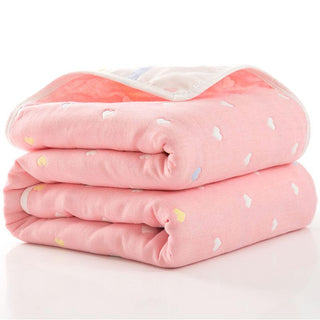 Buy pink-love Six-Layer Gauze Bath Towel for Children Baby Blankets(size 80*80)