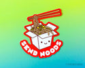 Funny Ramen Noodles Cheeky Rude Vinyl Sticker "Send Noods"