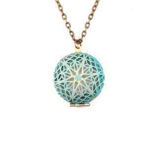 Buy turquoise Oil Diffuser Locket Necklace