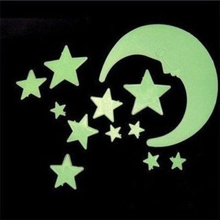 Buy star-and-moon Glow In The Dark Luminous Fluorescent Wall Stickers