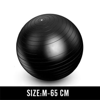 Buy black-65cm Men Anti Burst Exercise Balls 55cm-75cm Gym Fit Ball Professional Pilates Yoga Fitness Balance Stability Ball Supports 2200lbs