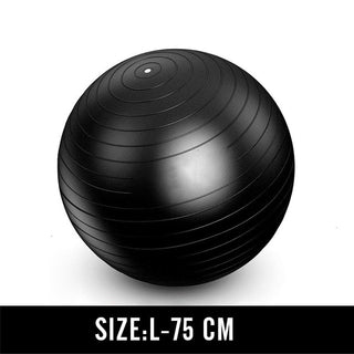 Buy black-75cm Men Anti Burst Exercise Balls 55cm-75cm Gym Fit Ball Professional Pilates Yoga Fitness Balance Stability Ball Supports 2200lbs