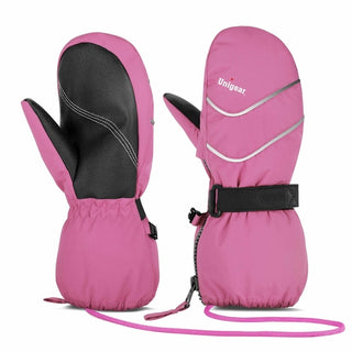 Buy pink Kids Ski Mittens Gloves S3
